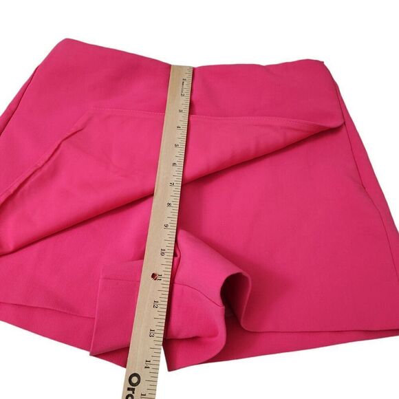 Zara Skort Medium Hot Pink Bloggers Favorite Asymmetrical High-Rise Mini Boho - Picture 8 of 9